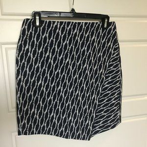 blue LOFT wrap skirt